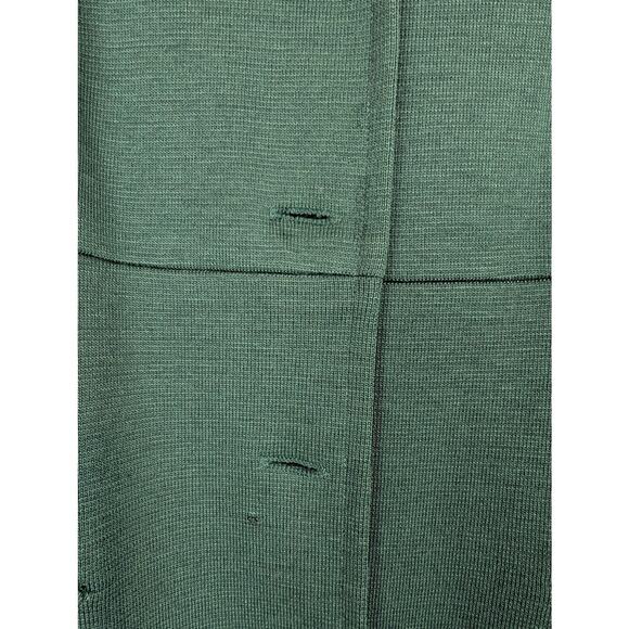 I. Magnin Pea Coat Knitted Wool Vintage 60s Duster Classic Winter Green Size 14 - Picture 10 of 16